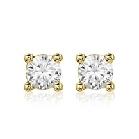 14kt Gold 0.50ct Lab Diamond 4-Claw Stud Earrings