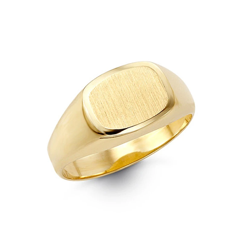 10kt Gold Bella Fierce Men's Oval Signet Ring