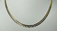10kt Gold Grooved Curb Chain