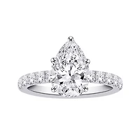 14kt Gold Lab-Created Diamond Engagement Ring 2.50ctw Pear-Shape