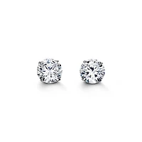 14kt Gold CZ Studs - 7mm Round