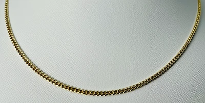 10kt Gold Miami Curb Chain 2mm
