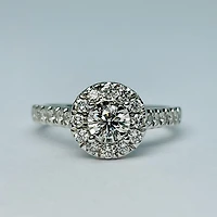 10kt White Gold 1.00ct Diamond Engagement Ring Set
