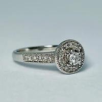 14kt White Gold 0.50ctw Diamond Engagement Ring Set