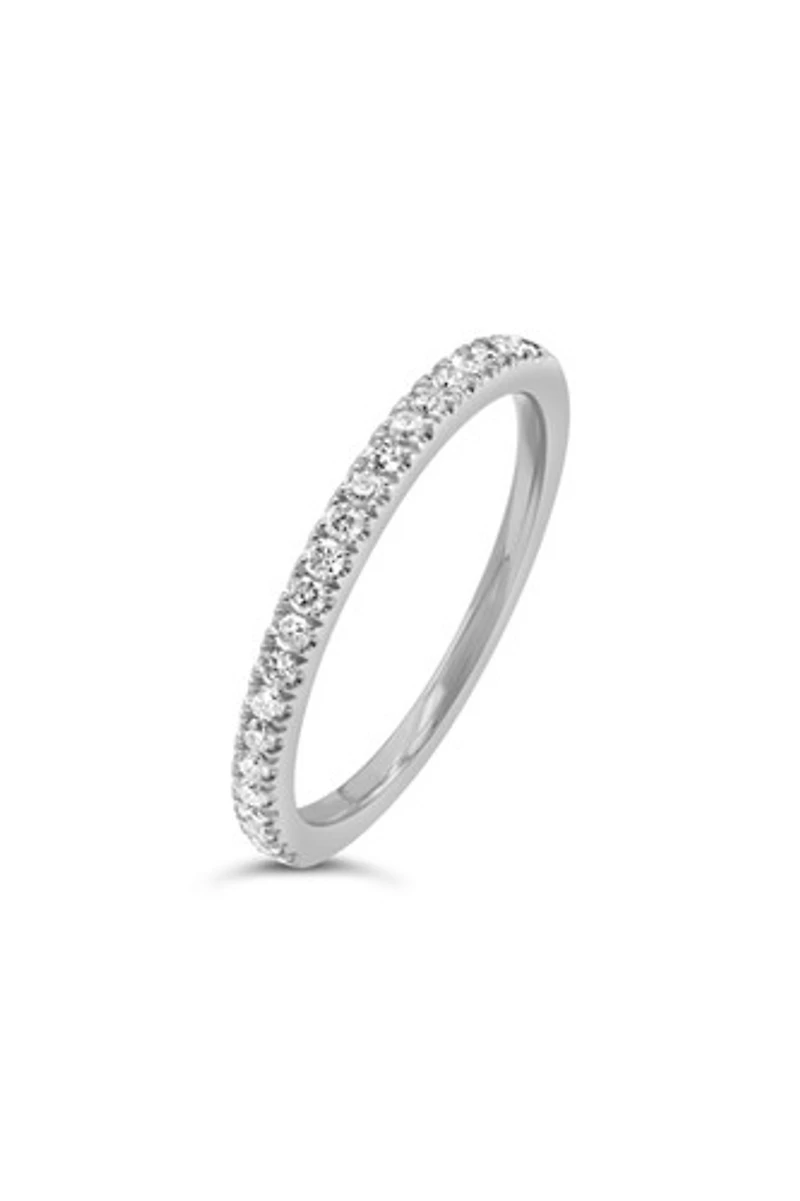 10K WHITE GOLD DIAMOND 0.22TDW ICICLES CLAW SET BAND