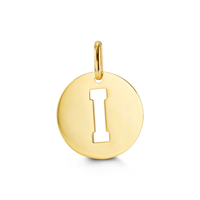 10kt Gold Signature Initial Pendant