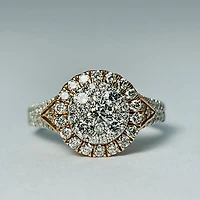10kt White & Rose Gold 1.00ctw Diamond Engagement Ring