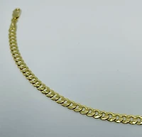 10kt Gold Grooved Curb Chain