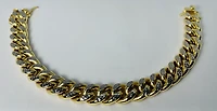 10kt Gold Miami Bracelet, Two-Tone Gold