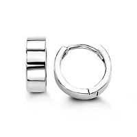 Sterling Silver Flat Huggies