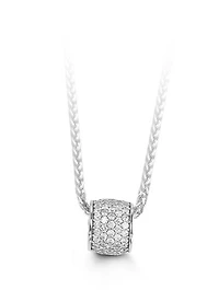 10kt Gold 'Bloom' CZ Pendant & Chain