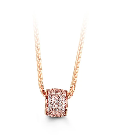 10kt Gold 'Bloom' CZ Pendant & Chain