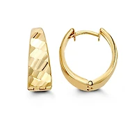 10kt Gold Bella Tapered Huggies Earrings