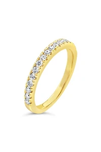 14K GOLD DIAMOND 0.34TDW ICICLES CLAW SET BAND