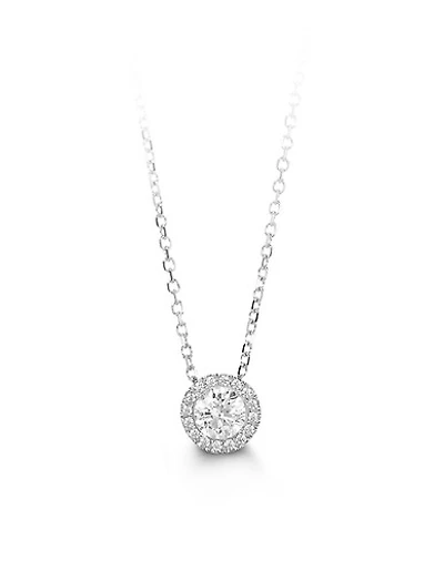 10kt Gold CZ Halo Pendant & Necklace (Glory Collection)