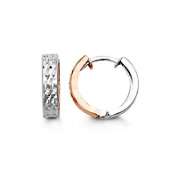 10kt Gold Bella Two-Tone Reversible Hoops