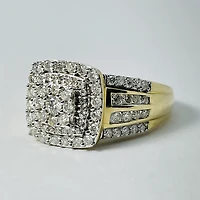 10kt Gold Diamond Halo Engagement Ring