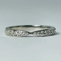 14kt White Gold Pinched Diamond Band, 0.24ctw