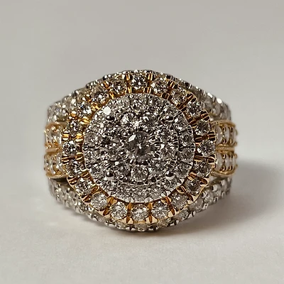 10kt Rose and White Gold 3.00ct Diamond Engagement Ring