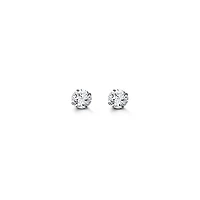 14kt Gold CZ Studs - 4mm Round