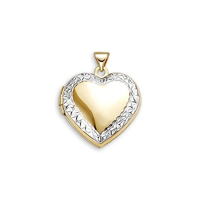 10kt Gold Sentiments Locket Heart Shaped