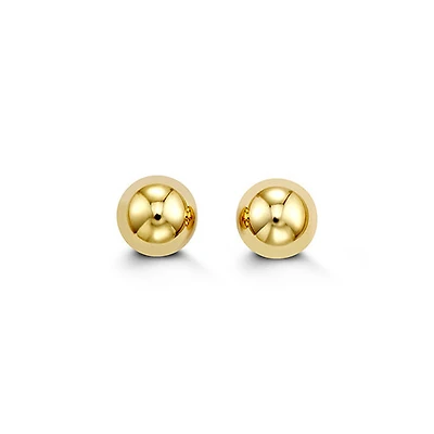 14kt Gold Bead Studs 7mm