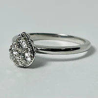 14kt White Gold Pear Shaped Diamond Engagement Ring