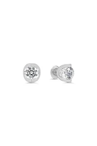 14kt Gold 1.00ctw Lab Diamond Half Moon Stud Earrings