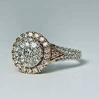 10kt White & Rose Gold 1.00ctw Diamond Engagement Ring