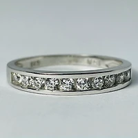 10kt White Gold Channel-set CZ Set