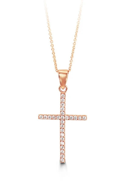 10kt Gold Bloom Collection Cross & Chain