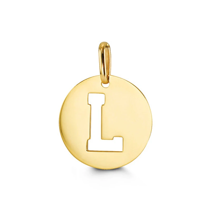 10kt Gold Signature Initial Pendant