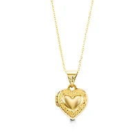 10kt Gold Baby Bella Heart Locket & Chain