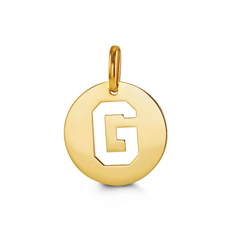 10kt Gold Signature Initial Pendant