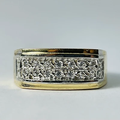 10kt Gold Men's CZ Band