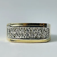 10kt Gold Men's CZ Band