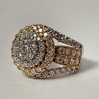 10kt Rose and White Gold 3.00ct Diamond Engagement Ring