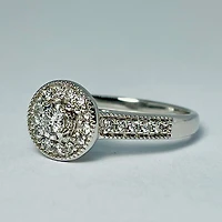 14kt White Gold 0.50ctw Diamond Engagement Ring Set
