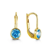 10kt Gold Dangling Earring with Birthstone