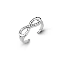 10kt Gold Toe Ring with CZ, Infinity Design