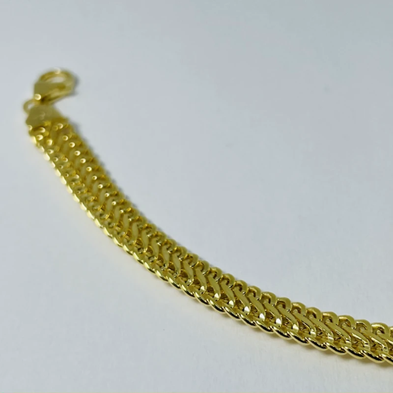 10kt Gold Bizmark Bracelet 7mm