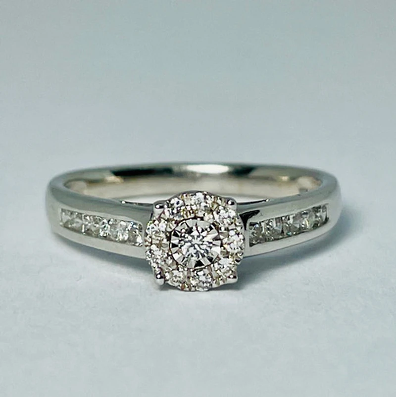 14kt White Gold 0.50ctw Diamond Engagement Ring Set