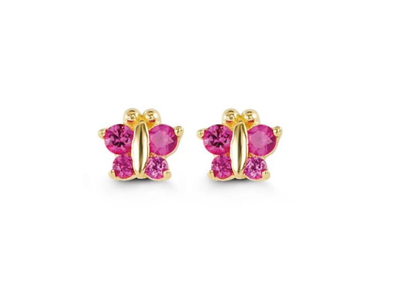 14kt Gold Baby Bella Butterfly Earrings