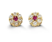 14kt Gold Baby Bella Flower Studs