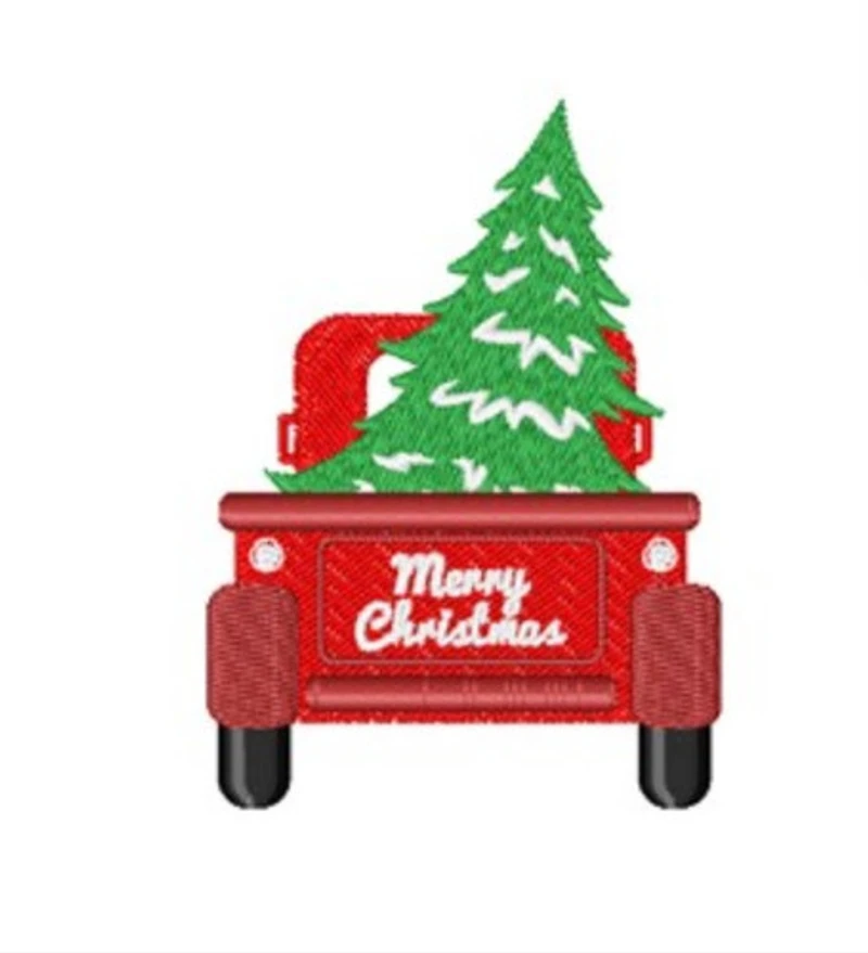 Merry Christmas Truck Burping Cloth