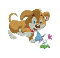 Playful Puppy Burping Cloth