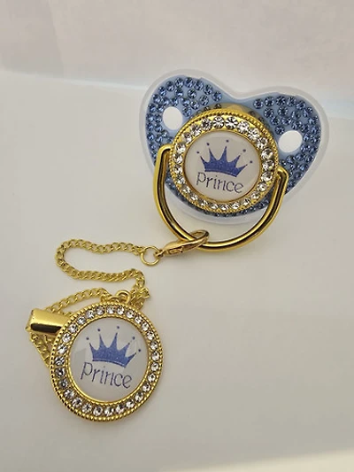 Rhinestone Pacifier with clip