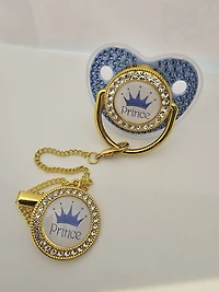 Rhinestone Pacifier with clip