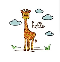 Giraffe Burping Cloth