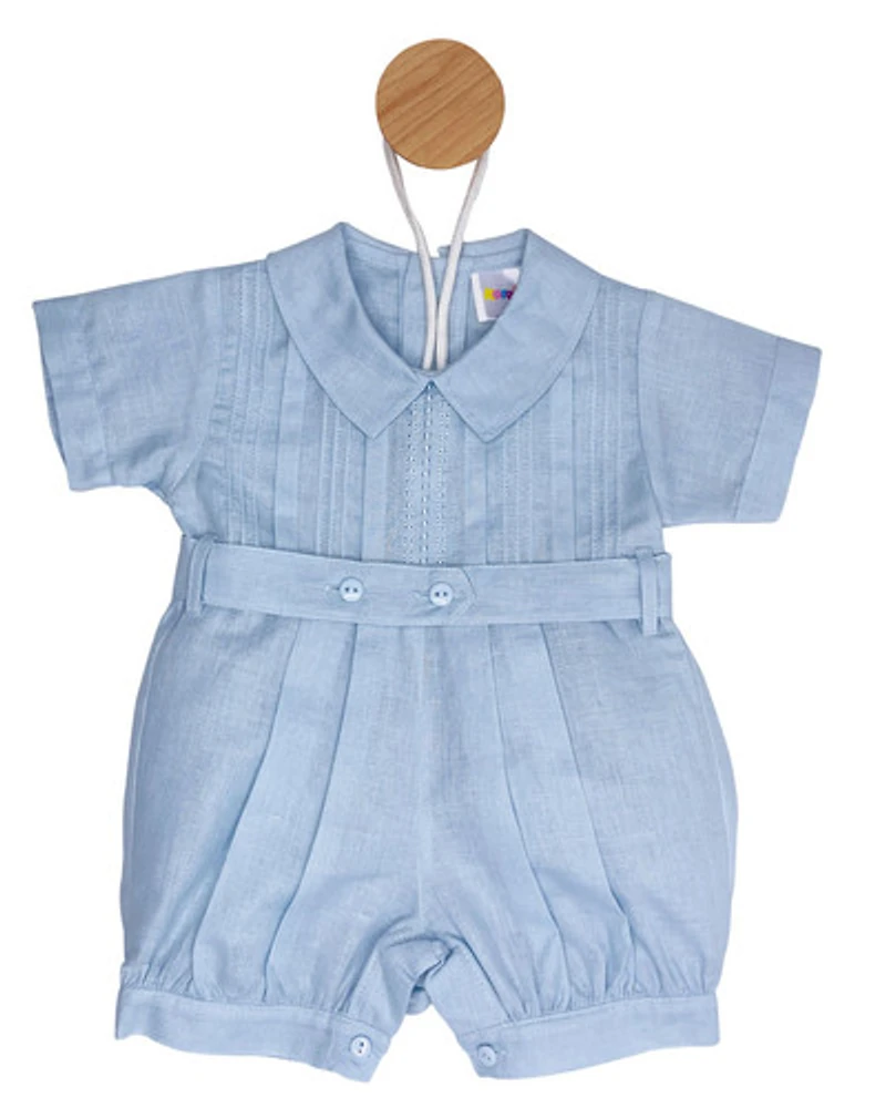 Blue Linen Romper